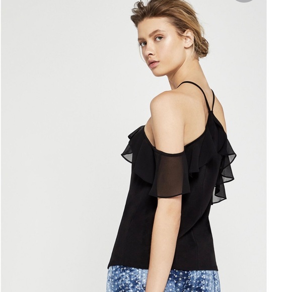 NWOT BCBG Off-The-Shoulder Knit Halter Top - Picture 9 of 10